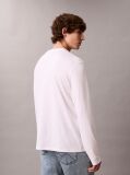 White Supima Cotton Interlock Long Sleeve Tee  Men