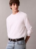 White Supima Cotton Interlock Long Sleeve Tee  Men