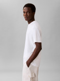 Λευκό T-Shirt Από Interlock Ύφασμα  Άνδρας