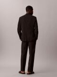 Black Linen Cotton Drawstring Trousers  Men