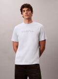 Λευκό T-Shirt Με Κανονική Λαιμόκοψη Και Λογότυπο  Άνδρας