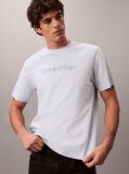 Λευκό T-Shirt Με Κανονική Λαιμόκοψη Και Λογότυπο  Άνδρας