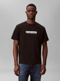 Μαύρο T-Shirt Με Κανονική Λαιμόκοψη Και Διαβαθμισμένο Λογότυπο  Άνδρας