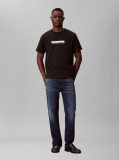 Μαύρο T-Shirt Με Κανονική Λαιμόκοψη Και Διαβαθμισμένο Λογότυπο  Άνδρας