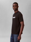 Μαύρο T-Shirt Με Κανονική Λαιμόκοψη Και Διαβαθμισμένο Λογότυπο  Άνδρας