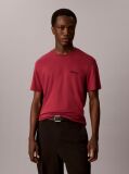 Red Slim Fit Logo Patch Fluid Cotton T-Shirt  Men