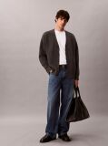 Grey Soft Wool V-Neck Cardigan  Men