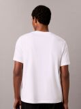 White Logo Embroidery Crew Neck T-Shirt  Men