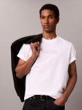 White Logo Embroidery Crew Neck T-Shirt  Men