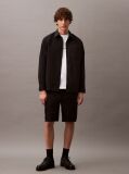 Black Cotton Twill Cargo Shorts  Men