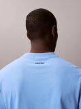 Μπλε T-shirt Με Varsity Λογότυπο Σε Ετικέτα   Άνδρας