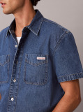 Denim Κοντομάνικο Denim Πουκάμισο Με Boxy Γραμμή  Άνδρας