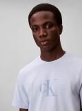 Μπλε Κοντομάνικο T-shirt Με Distressed Monogram Graphic  Άνδρας