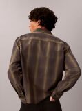Μαύρο Καρό 90s Overshirt Με Άνετη Γραμμή  Άνδρας