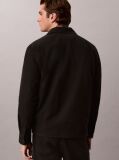 Μαύρο Shirt Jacket Από Flannel  Άνδρας