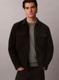 Μαύρο Shirt Jacket Από Flannel  Άνδρας
