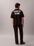Μαύρο T-shirt Σε Χαλαρή Γραμμή Με Graphic Σχέδιο "Calvins Or Nothing"  Άνδρας