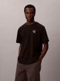 Black Shortsleeve Monologo Back Graffiti T-Shirt  Men
