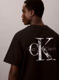 Black Shortsleeve Monologo Back Graffiti T-Shirt  Men