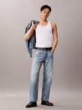 Denim Τζιν Με Ισια 90s Γραμμή Και Λογότυπο  Άνδρας