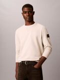 Beige Monologo Badge Terry Sweatshirt  Men