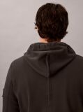 Μαύρο Βαμβακερό Hoodie Με Κουκούλα Και Λογότυπο  Άνδρας
