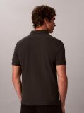 Black Shortsleeve Classic Sueded Jersey Badge Polo  Men