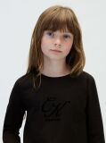 Μαύρο Παιδικό Μακρυμάνικο T-Shirt Με Α Γραμμή  Κορίτσι