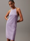 Purple Soft Ribbed Lyocell Tank Dress  Women