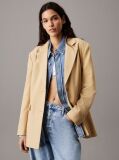 Beige Soft Twill Tie Back Blazer  Women