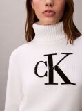 White Soft Chenille Roll Neck Jumper  Women