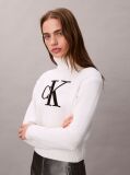 White Soft Chenille Roll Neck Jumper  Women