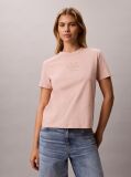 Orange Glossy Metallic Logo T-shirt  Women