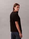 Μαύρο Κλασικό T-shirt Με Script Λογότυπο  Γυναίκα