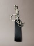 Black Monogram Key Fob  Men