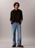 Black Logo Embroidery Silky Interlock Knit T-Shirt  Men