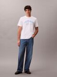 White Embroidered NYC Logo T-shirt  Men