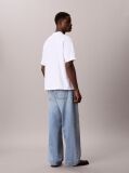 White Relaxed Cotton Stripe Jumper  Men