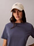 Μπλε Κλασικό T-Shirt Από Βαμβάκι Με Λογότυπο  Γυναίκα