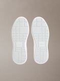 White Leather Silver Tab Chunky Trainers  Women