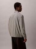 Λευκό Μάλλινο Blouson Jacket Με Houndstooth Σχέδιο  Άνδρας
