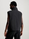 Black Relaxed Padded Nylon Vest  Women