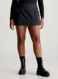 Black Padded Nylon Cargo Mini Skirt  Women