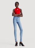 Denim Ψηλόμεσο Skinny Τζιν Με Φερμουάρ Στον Αστράγαλο  Γυναίκα
