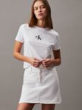 White High Rise Denim Mini Skirt  Women
