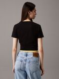 Black Cropped Monogram T-shirt  Women