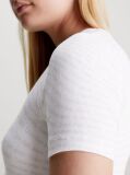 White Slim Ribbed All-Over Logo Dress  Women