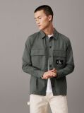 Grey Relaxed Utility Shirt Jacket  Men