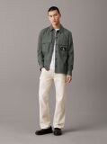 Grey Relaxed Utility Shirt Jacket  Men