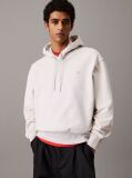 Beige Cotton Terry Hoodie  Men